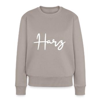 Harz Gebirge Natur - Frauen Premium Bio Pullover - Taupe - Vorne - Julia (174cm)