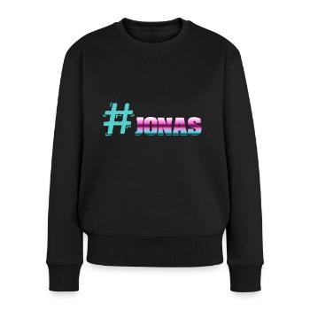 Hashtag Jonas - Frauen Premium Bio Pullover - Schwarz - Vorne - Julia (174cm)