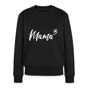 Maman Haut Trois - Pull Premium bio Femme - noir - Devant - Julia (174cm)