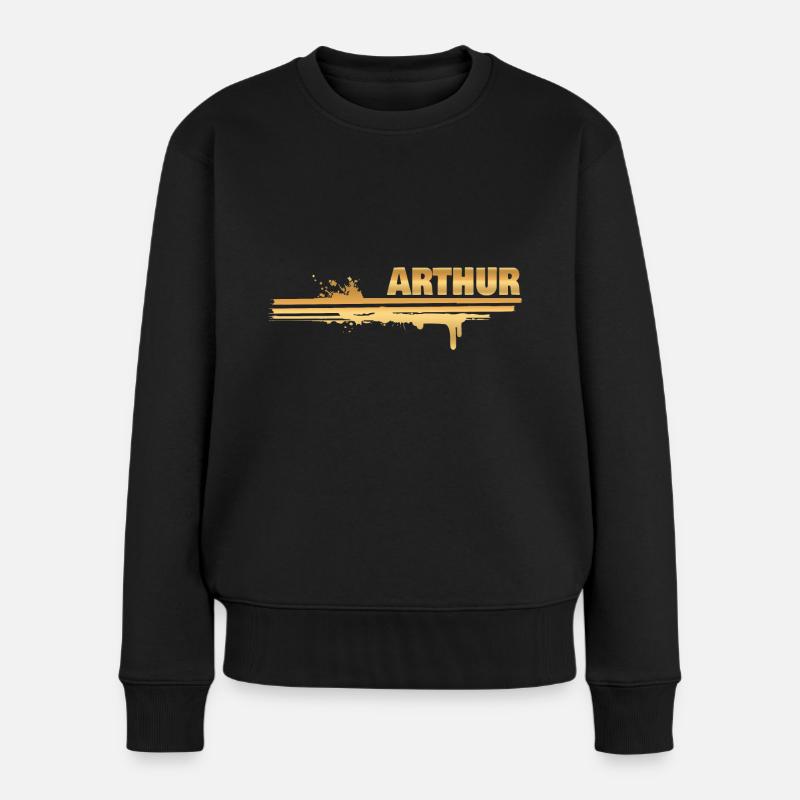Arthur - Frauen Premium Bio Pullover - Schwarz