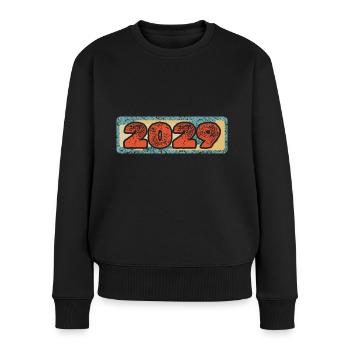 Jahr 2029 - Frauen Premium Bio Pullover - Schwarz - Vorne - Julia (174cm)
