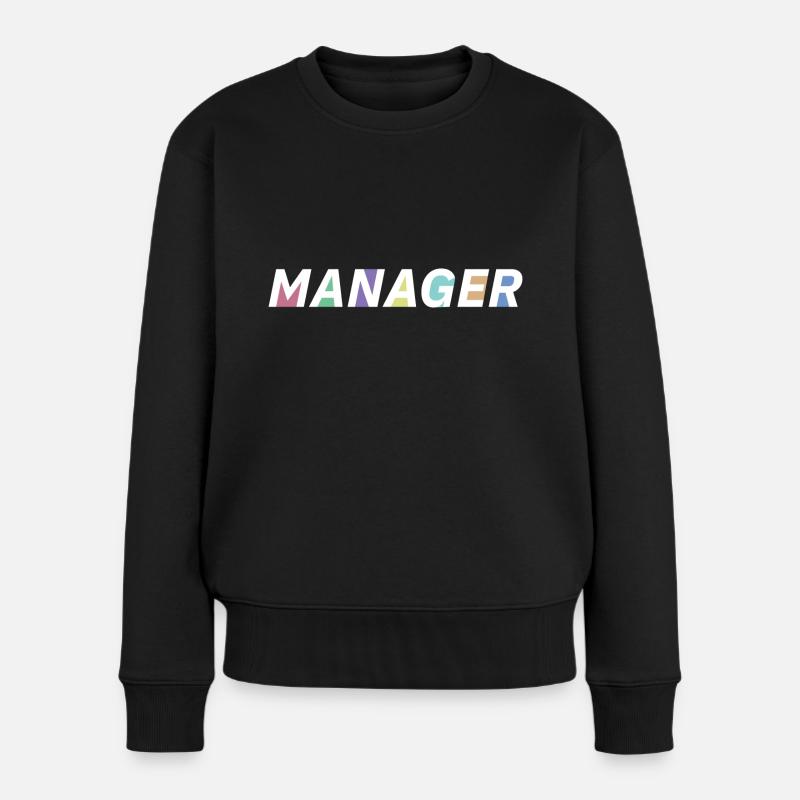 Der Manager - Frauen Premium Bio Pullover - Schwarz
