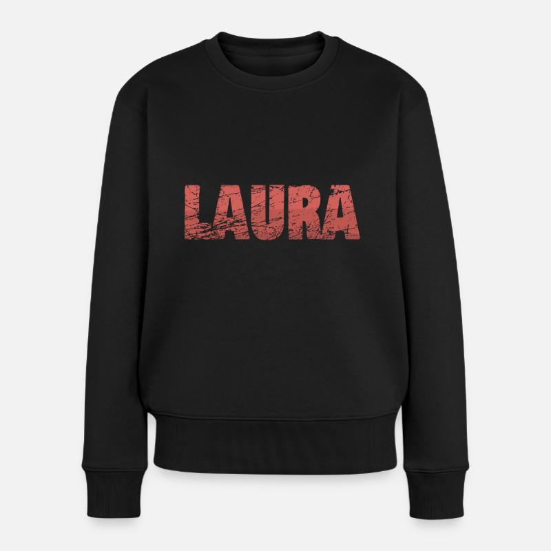 Laura - Frauen Premium Bio Pullover - Schwarz