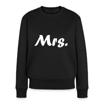 Frau - Frauen Premium Bio Pullover - Schwarz - Vorne - Julia (174cm)