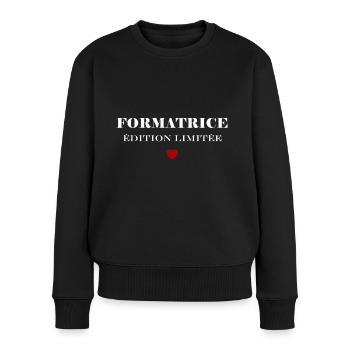 formatrice - Pull Premium bio Femme - noir - Devant - Julia (174cm)