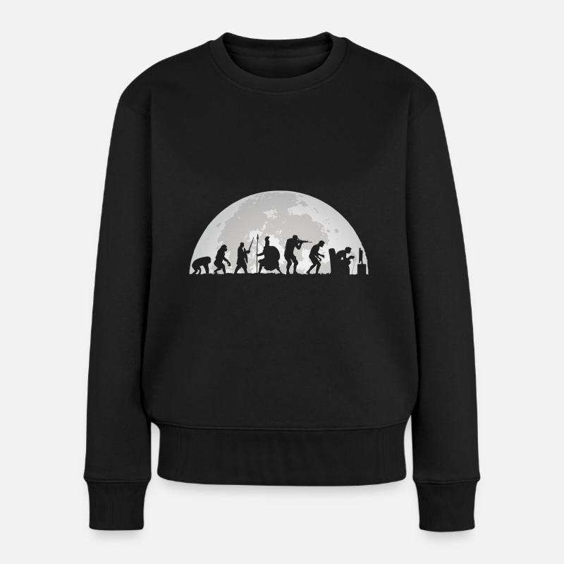 Gamer Minuit Pleine Lune Evolution Gaming - Pull Premium bio Femme - noir