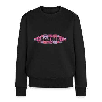 Mutti Agatha - Frauen Premium Bio Pullover - Schwarz - Vorne - Julia (174cm)