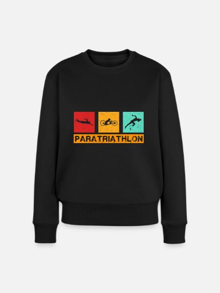 Paratriathlon Triathlon Sportler mit Behinderungen - Frauen Premium Bio Pullover - Schwarz