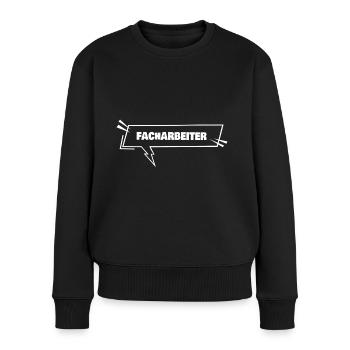 Bildung Facharbeiter - Frauen Premium Bio Pullover - Schwarz - Vorne - Julia (174cm)