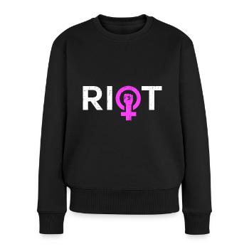 Riot Venus Frauen Power - Frauen Premium Bio Pullover - Schwarz - Vorne - Julia (174cm)