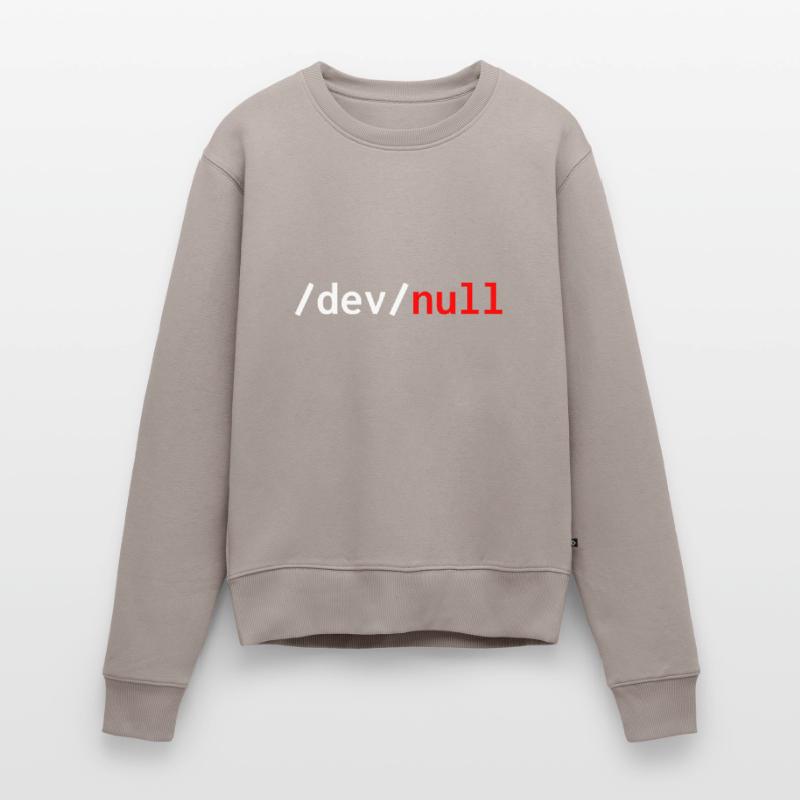 Dev null red web developer humor funny Women's Premium Organic Jumper