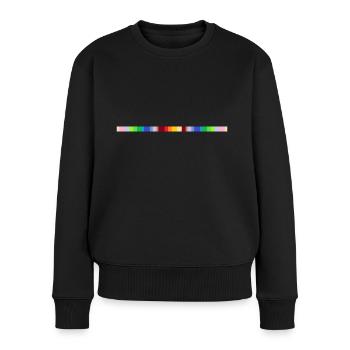 Sign colorful - Frauen Premium Bio Pullover - Schwarz - Vorne - Julia (174cm)