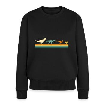 Dinosaurs Tyrannosaurus Rex T-Rex - Pull Premium bio Femme - noir - Devant - Julia (174cm)