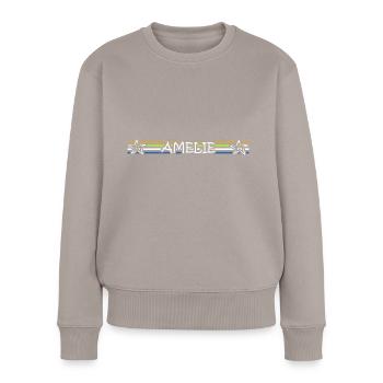 Amelie - Women's Premium Organic Jumper - taupe - Front - Julia (174cm)