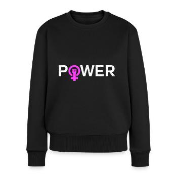 Girl Power Women's Power - Women's Premium Organic Jumper - black - Front - Julia (174cm)