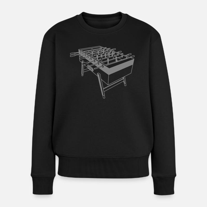 Kickertisch - Kickershirt - Frauen Premium Bio Pullover - Schwarz