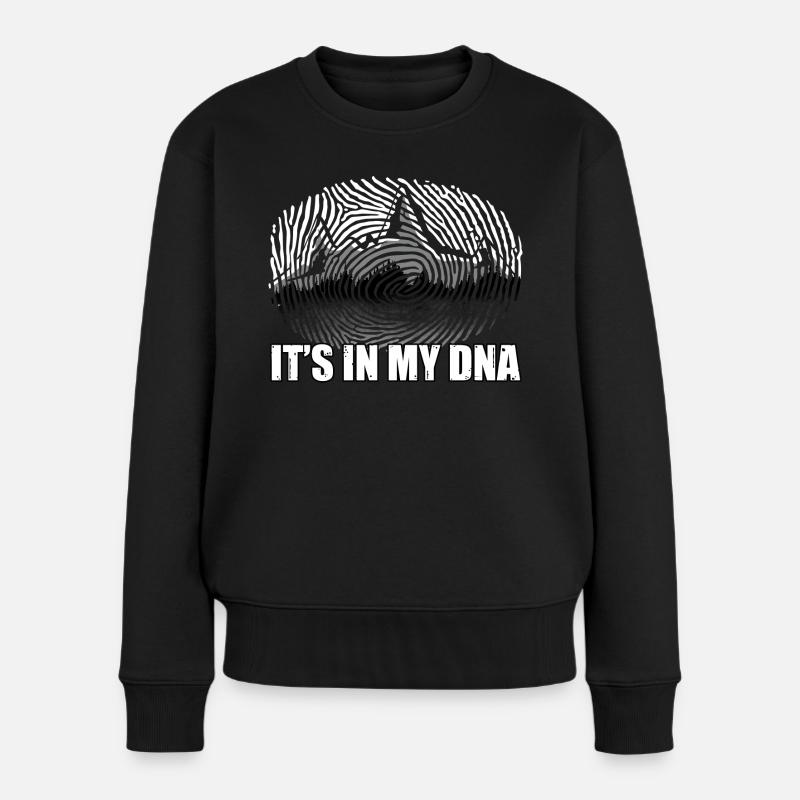 Berge: It's in my DNA Geschenk - Frauen Premium Bio Pullover - Schwarz