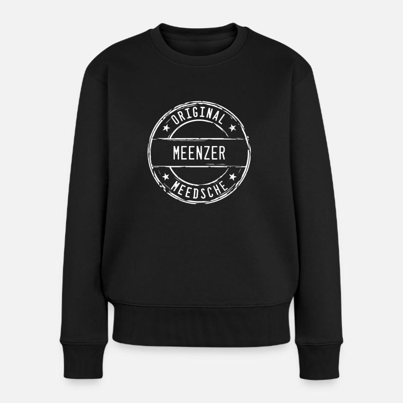 Mainz Meenzer Meedsche Stempel Mädchen Geburt Baby - Frauen Premium Bio Pullover - Schwarz
