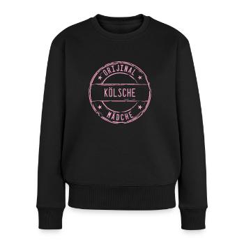 Köln Kölner Mädchen Mädel Frau Karneval Colonia - Frauen Premium Bio Pullover - Schwarz - Vorne - Julia (174cm)