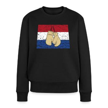 Netherlands Boxing Martial Arts Sport Kickboxing - Women's Premium Organic Jumper - black - Front - Julia (174cm)
