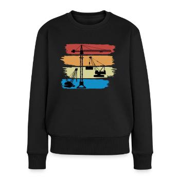 Crane operator crane - Women's Premium Organic Jumper - black - Front - Julia (174cm)
