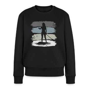 Stand up paddling - Women's Premium Organic Jumper - black - Front - Julia (174cm)