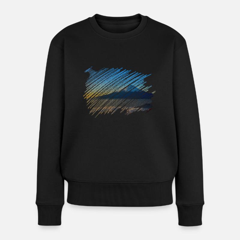 Berg - Frauen Premium Bio Pullover - Schwarz