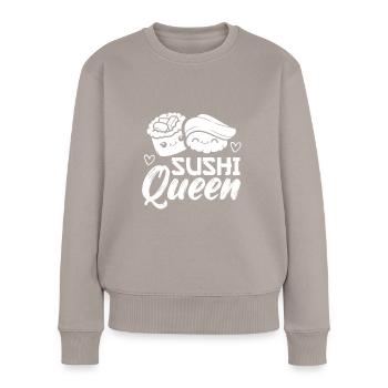 Sushis - Pull Premium bio Femme - taupe - Devant - Julia (174cm)