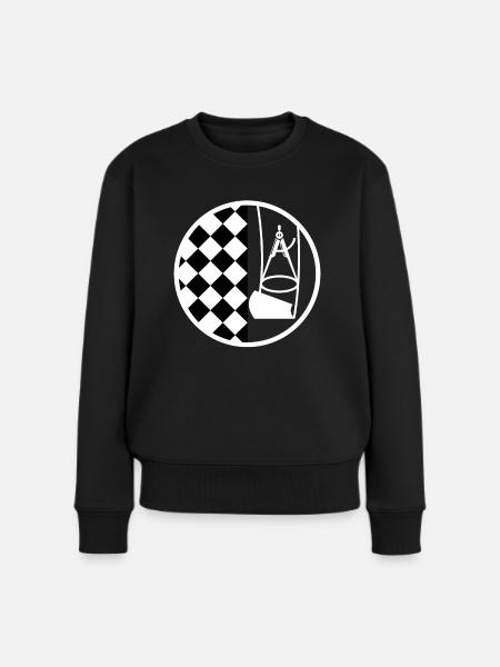 Bodenleger Zunftzeichen - Frauen Premium Bio Pullover - Schwarz