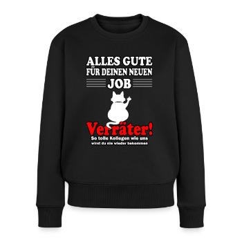 Alles Gute für den neuen Job Verräter - Jobwechsel - Frauen Premium Bio Pullover - Schwarz - Vorne - Julia (174cm)