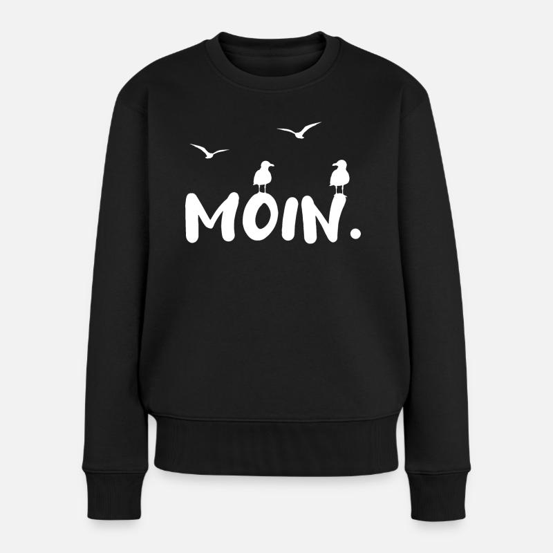 Moin - Frauen Premium Bio Pullover - Schwarz