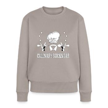Cooking Star - Chef Gift - Women's Premium Organic Jumper - taupe - Front - Julia (174cm)
