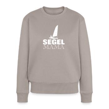 Segel Mama Segeln Muttertag - Frauen Premium Bio Pullover - Taupe - Vorne - Julia (174cm)
