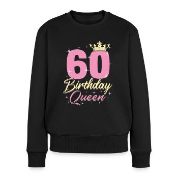 Anniversaire Reine 60e anniversaire - Pull Premium bio Femme - noir - Devant - Julia (174cm)