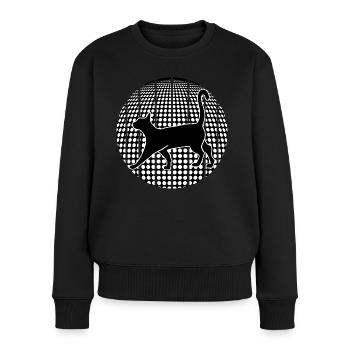 Schwarze Katze - Frauen Premium Bio Pullover - Schwarz - Vorne - Julia (174cm)