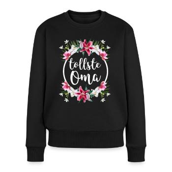 Beste Omi beste Omi Großmutter Omi Rentnerin Rente - Frauen Premium Bio Pullover - Schwarz - Vorne - Julia (174cm)