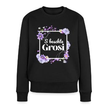 S Beschte Grosi Oma Schweiz Schweizerdeutsch Omi - Frauen Premium Bio Pullover - Schwarz - Vorne - Julia (174cm)
