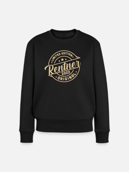 Rentner 2022 Limited Edition Original Ruhestand - Frauen Premium Bio Pullover - Schwarz