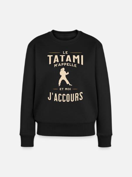 Humour femme art martial accro au sport - Pull Premium bio Femme - noir