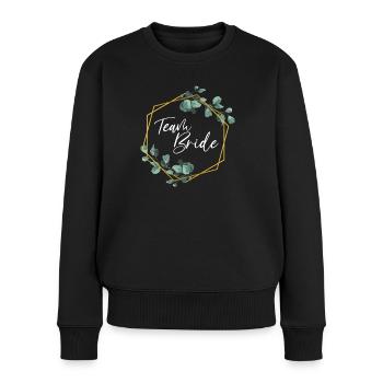 Team Bride JGA Women Modern Flower - Women's Premium Organic Jumper - black - Front - Julia (174cm)