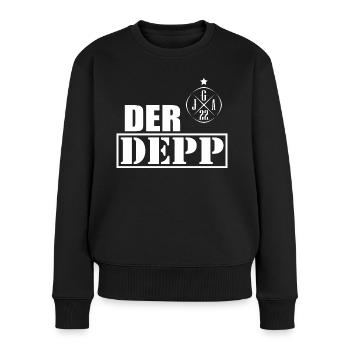 Junggesellenabschied 2022 Depp Security Der Depp - Frauen Premium Bio Pullover - Schwarz - Vorne - Julia (174cm)