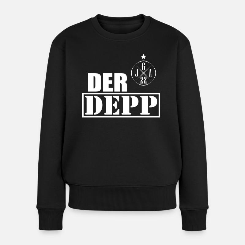 Junggesellenabschied 2022 Depp Security Der Depp - Frauen Premium Bio Pullover - Schwarz