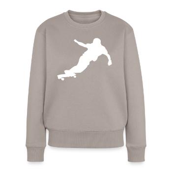 Descente Longboard - Pull Premium bio Femme - taupe - Devant - Julia (174cm)