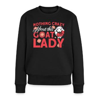 Vintage Retro Ziegenzüchter Ziege Ziegenliebhaber - Frauen Premium Bio Pullover - Schwarz - Vorne - Julia (174cm)