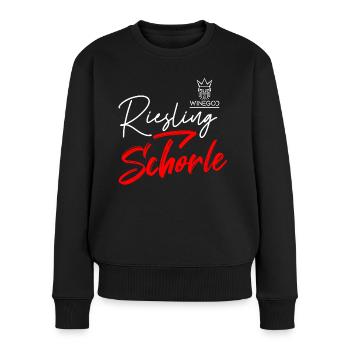 Winegod lustiger Spruch Riesling Schorle - Frauen Premium Bio Pullover - Schwarz - Vorne - Julia (174cm)