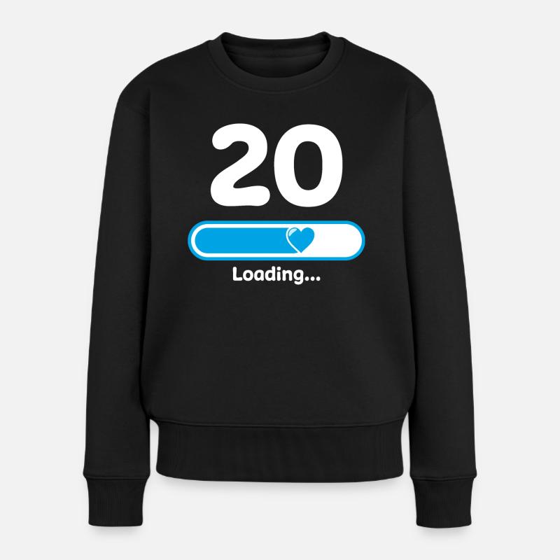 20. Geburtstag 20 Jahre Loading Ladebalken - Frauen Premium Bio Pullover - Schwarz