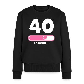 40e anniversaire - Pull Premium bio Femme - noir - Devant - Julia (174cm)