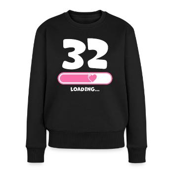 32nd birthday 32 years gift - Women's Premium Organic Jumper - black - Front - Julia (174cm)