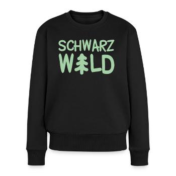 Schwarzwald Tanne Nadelbaum Schwarzwälder - Frauen Premium Bio Pullover - Schwarz - Vorne - Julia (174cm)