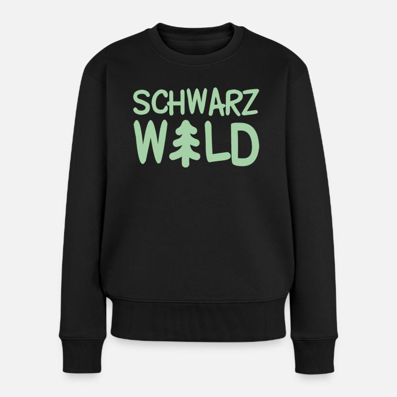 Schwarzwald Tanne Nadelbaum Schwarzwälder - Frauen Premium Bio Pullover - Schwarz